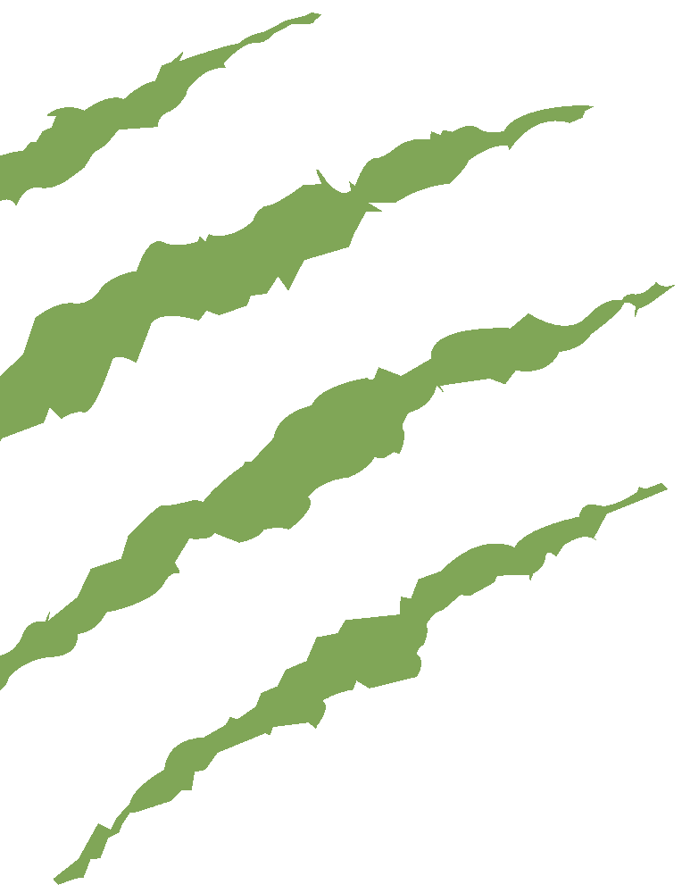 A green lion's head with green eyes and a green mouth.